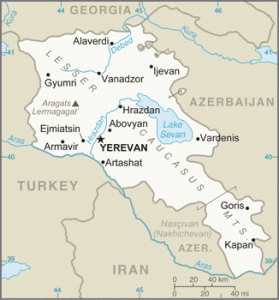 Carte de l'Arménie