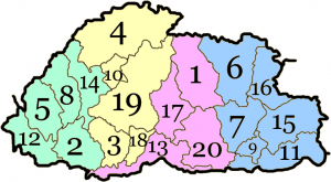 Districts du Bhoutan
