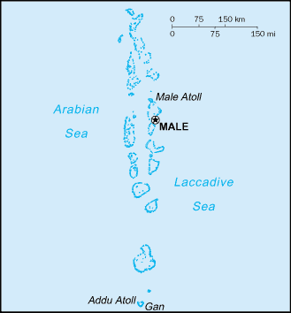 Carte des Maldives