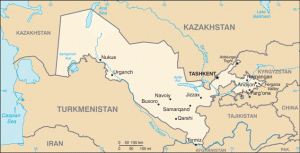 Carte de l'Ouzbékistan