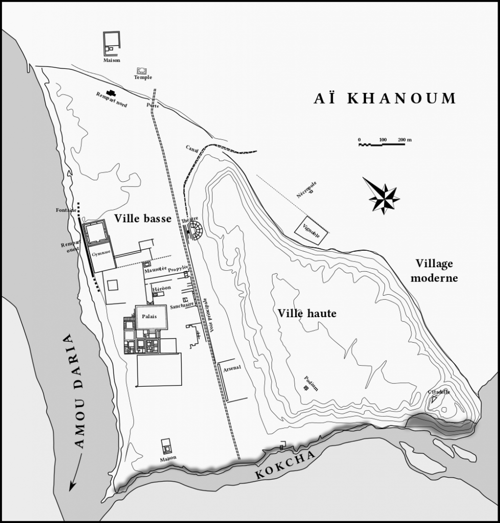 Plan du site archéologique de Aï Khanoum