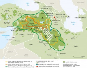 Territoires occupés par les Kurdes