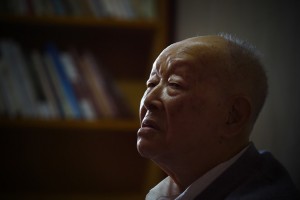 Zhou Youguang chez lui à Pékin, le 11 Janvier 2015