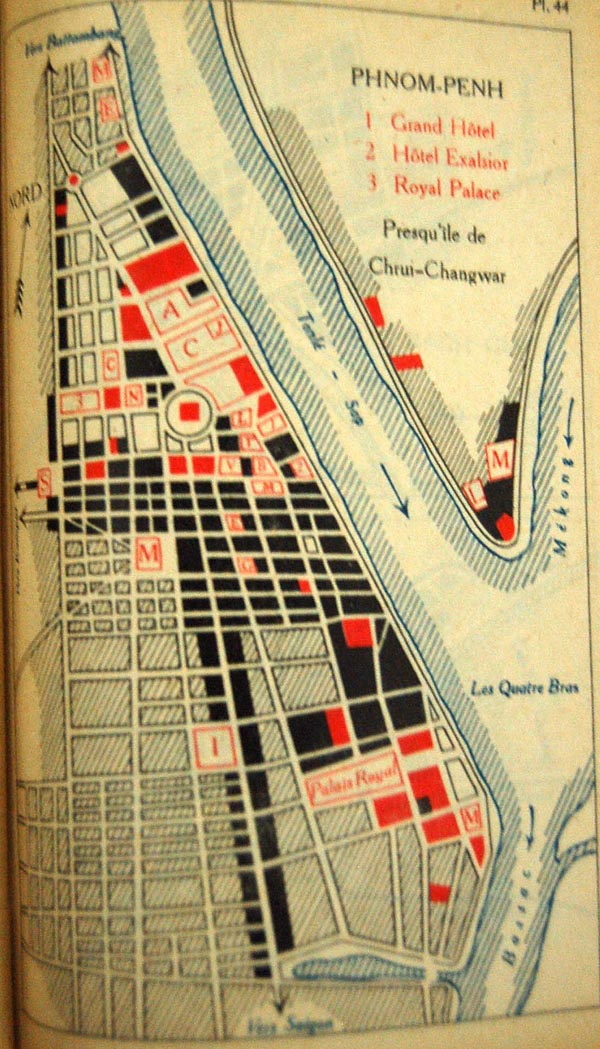 Plan de Phnom Penh en 1930.
